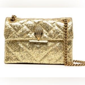 Kurt Geiger Gold Glitter Bag. EUC
